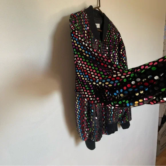 Vintage 80’s Jacket Rainbow Sequins XL. UNISEX - Picture 4 of 8